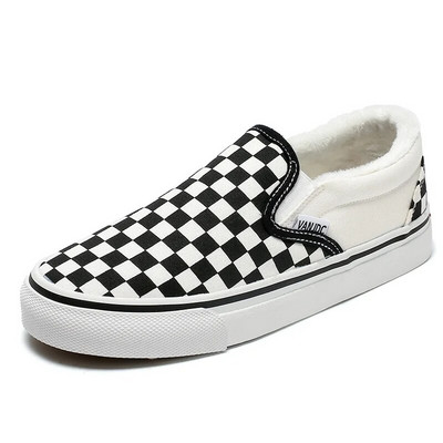 Νέα παπούτσια από καμβά σκακιέρας για γυναίκες Casual αθλητικά παπούτσια Γυναικεία παπούτσια περπατήματος Slip on loafers αθλητικά παπούτσια Καλάθια Femme Compensées