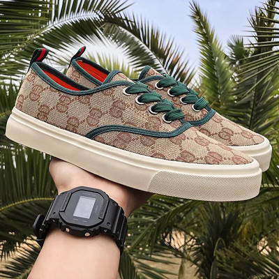 Νέα παπούτσια από καμβά σκακιέρας για γυναίκες Casual αθλητικά παπούτσια Γυναικεία παπούτσια περπατήματος Slip on loafers αθλητικά παπούτσια Καλάθια Femme Compensées