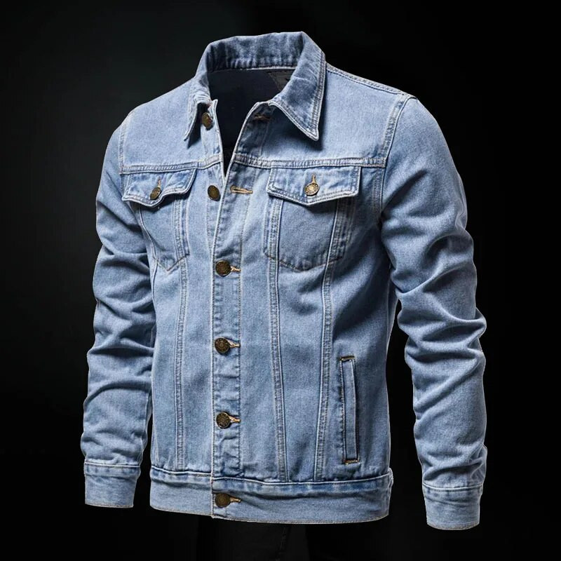 Y2K Jope Mantlid Denim Meeste Mood Ülerõivad Õhukesed pikkade varrukatega nööpidega revääriga Teksajakid Särk Meeste Sügisvintage Skull jakid