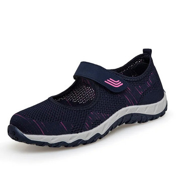 Αντιολισθητικά Soft Mom Sneakers 2022 Summer Mesh Travel Casual Παπούτσια για Γυναικεία Άνετα Ελαφρά επίπεδα αθλητικά παπούτσια