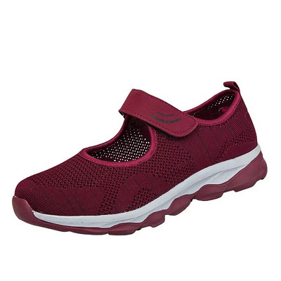 Αντιολισθητικά Soft Mom Sneakers 2022 Summer Mesh Travel Casual Παπούτσια για Γυναικεία Άνετα Ελαφρά επίπεδα αθλητικά παπούτσια