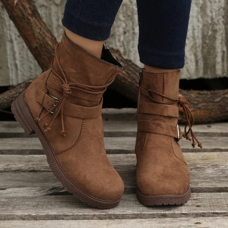 Naiste poolsaapad, 2023. aasta sügis, uued retro seemisnahast kõrge kontsaga saapad, suures suuruses, vabaaja naiste kingad, lukuga lukuga lühikesed saapad