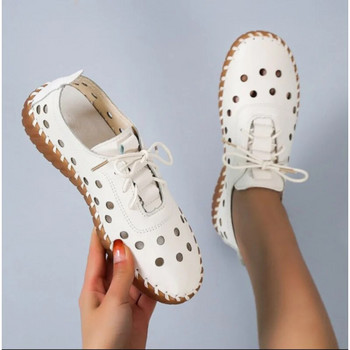 2023 Дамски модни сладки меки комфортни пролетни издълбани плоски обувки Дамски ежедневни летни леки летни обувки