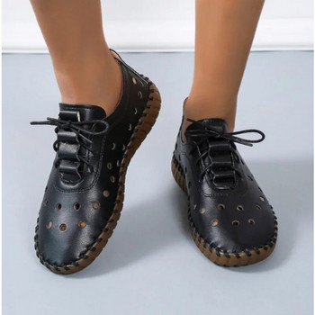 2023 Γυναικεία Μόδα Γλυκιά απαλή άνεση Ανοιξιάτικα κούφια επίπεδη παπούτσια Lady Casual καλοκαιρινά ελαφριά καλοκαιρινά παπούτσια