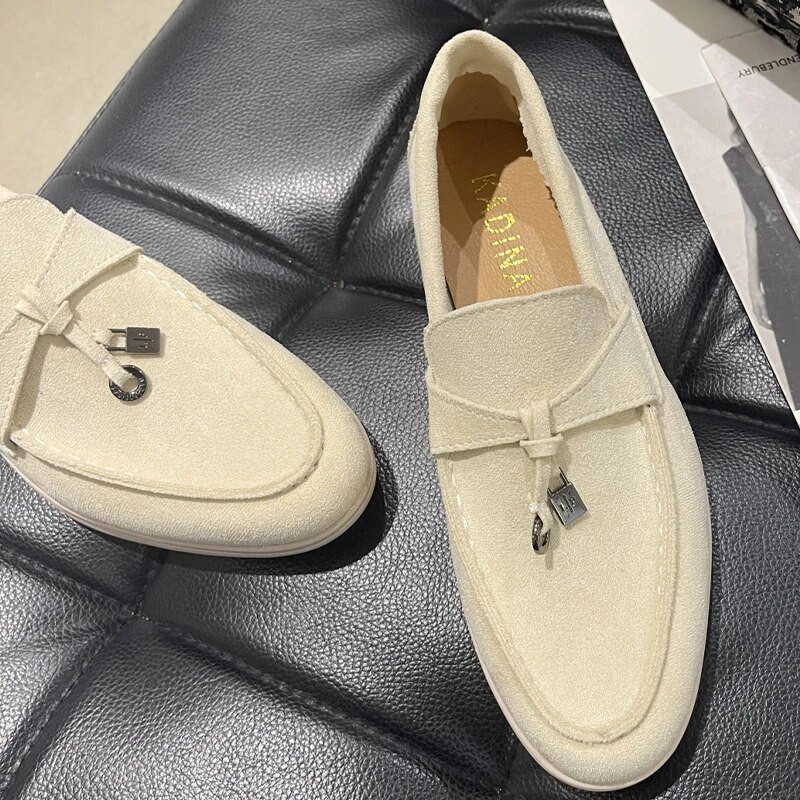 Αθλητικά φλατ παπούτσια 2023 Νέα τάση Ανοιξιάτικη φθινοπωρινή πλατφόρμα Suede Loafers Παπούτσια Casual Walking Αντιολισθητικά Chaussure Femme