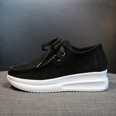 Naiste paksud tossud 2023, uued ühevärvilised, paksu põhjaga paeltega naiste jalanõud, naiste hingavad ja libisemiskindlad platvormkingad