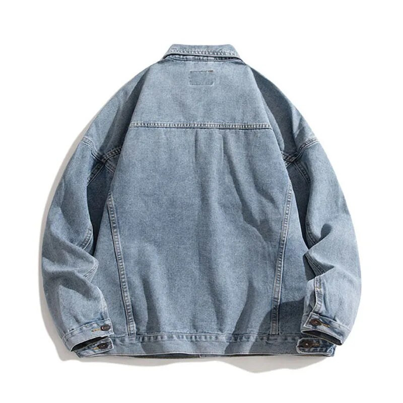 Denimmantel Uus kevadsügis Retro välirõivad Mood pikkade varrukatega vabaaja teksamantel Naiste avarad mantlid Suur jope