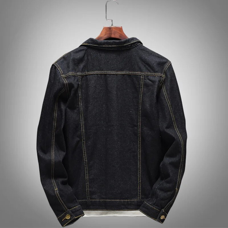 Crna traper jakna Muška korejska modna tanka jakna dugih rukava Proljeće/jesen Youth Tide Jeans jakna Odjeća veće veličine