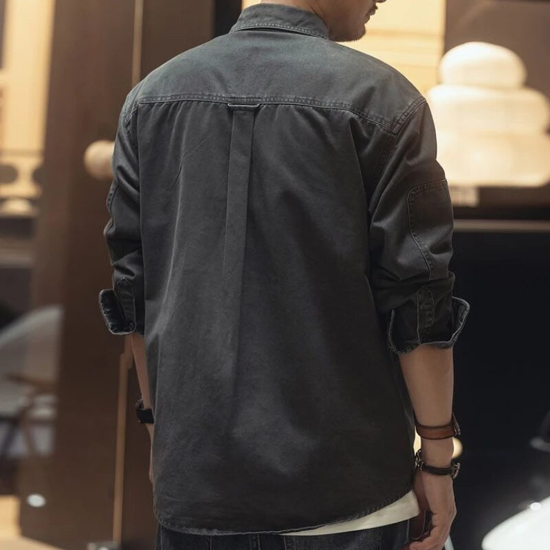 Teksad Mantel meestele Pikad Must Teksajakid Meeste Cargo Särk Sügis Elastne Suur Kangas Vintage Odav Hind Stiilne Cowgirl