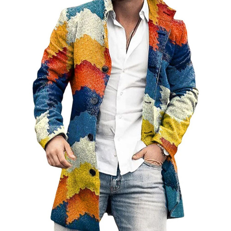 Muški kaput 2021. Nova mlada, tanka vjetrovka za slobodno vrijeme u skladu s bojama, muška gornja odjeća dugih rukava, modni kaputi, kardigan, gornji dijelovi
