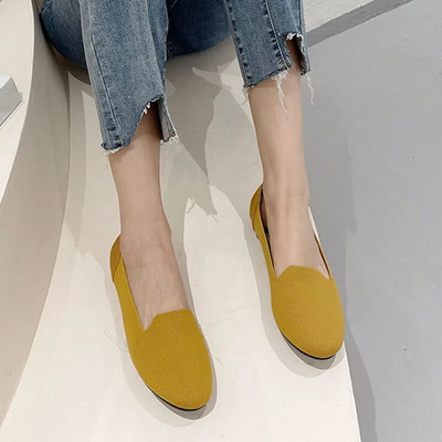 2023 Prozračne mrežaste balerinke Ženske proljeće ljeto Ravne cipele Rastezljiva pletena tkanina Mokasine Tenisice za vožnju Mekani potplat Mokasine