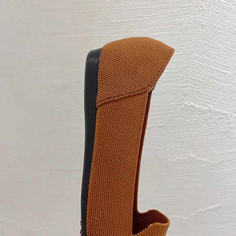 2023 Prozračne mrežaste balerinke Ženske proljeće ljeto Ravne cipele Rastezljiva pletena tkanina Mokasine Tenisice za vožnju Mekani potplat Mokasine