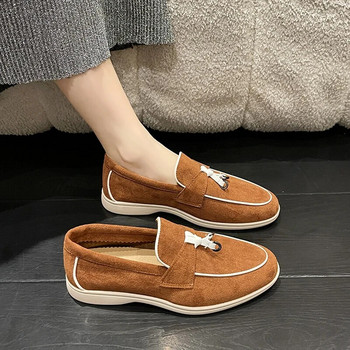 2023 Mmtal Lock Beanie Shoes Удобни обувки с мека подметка Равни обувки Големи размери Летни обувки за разходка Дамски мокасини Велурени каузални мокасини