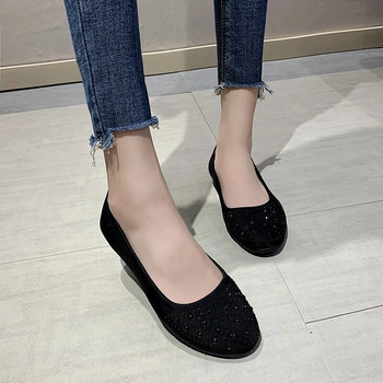 Обувки за жени 2023 г. Нови дамски равни обувки с кръгли пръсти Летни балетни обувки Плътни дамски обувки Ежедневни плоски обувки