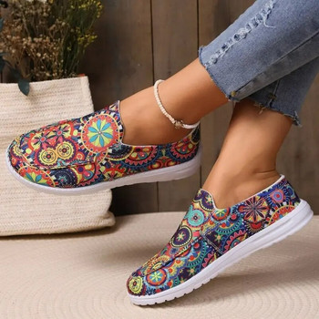 Нови летни дамски обувки Дишащи мрежести маратонки Дамски меки удобни обувки с равни обувки Мокасини Обувки Модни маратонки Дамски