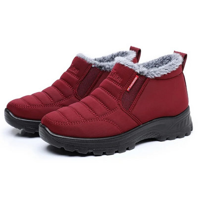 Γυναικείες μπότες Snow Fashion Unisex Shoes Slip On Platform Παπούτσια Γυναικεία Μποτάκια Αδιάβροχα Λούτρινα Χειμερινά Παπούτσια Botas Mujer New