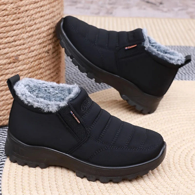 Γυναικείες μπότες Snow Fashion Unisex Shoes Slip On Platform Παπούτσια Γυναικεία Μποτάκια Αδιάβροχα Λούτρινα Χειμερινά Παπούτσια Botas Mujer New