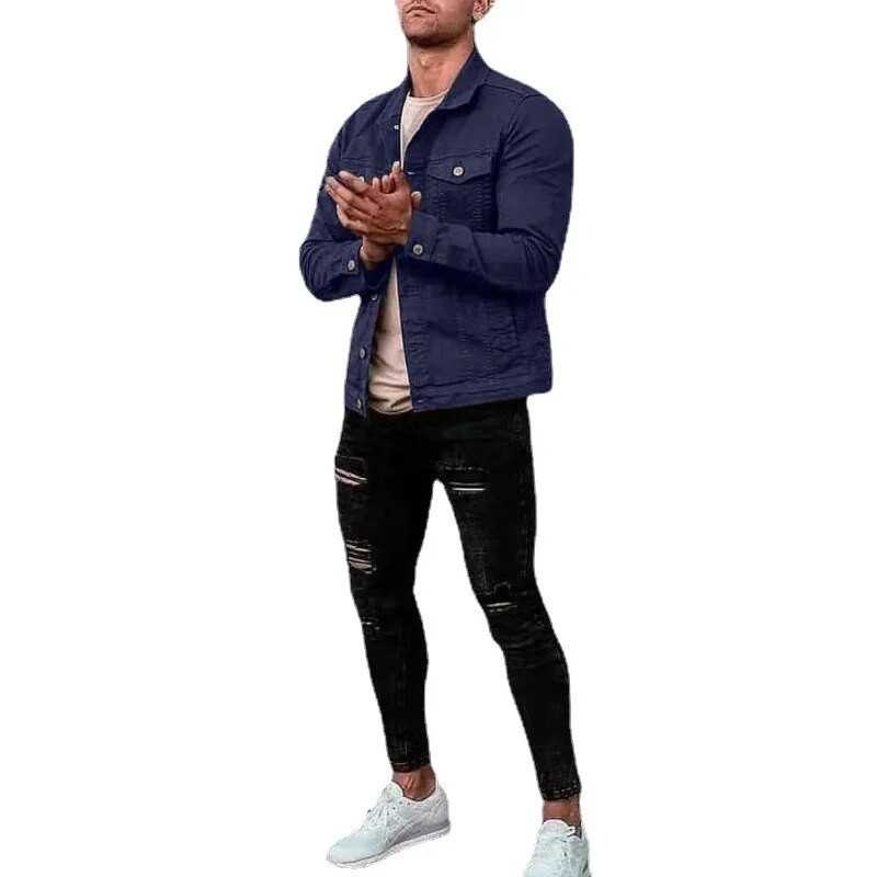 2022 m. rudens mados vyriškos striukės Laisvalaikės kelių kišenių sagos Plonas krovininis paltas Vyriški viršutiniai drabužiai spyruoklinė Jaqueta Masculina