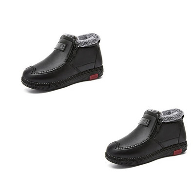 Χειμερινά ζεστά γυναικεία μποτάκια 2023 Casual παπούτσια Λούτρινο φλις αδιάβροχο μονόχρωμο φερμουάρ Συνοπτικές γυναικείες μπότες Botas De Mujer