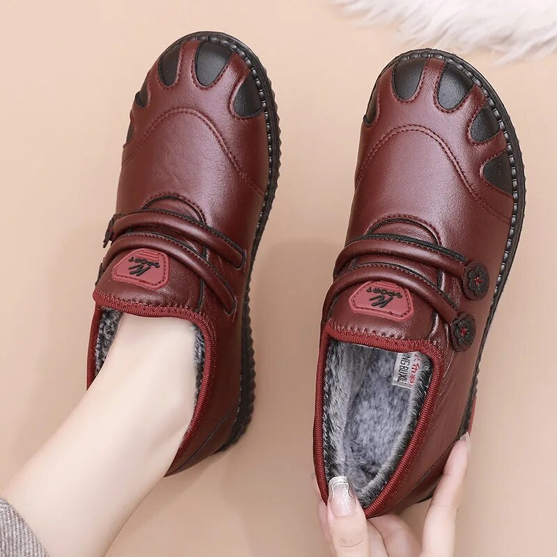 Χειμερινά ζεστά γυναικεία μποτάκια 2023 Casual παπούτσια Λούτρινο φλις αδιάβροχο μονόχρωμο φερμουάρ Συνοπτικές γυναικείες μπότες Botas De Mujer