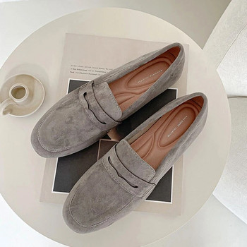 Ежедневни мокасини от изкуствен велур Единични обувки Дамски лятно-есенни модни обувки за 2023 г. Без приплъзване Момичета Мокасини Мулета Офис Дамски обувки