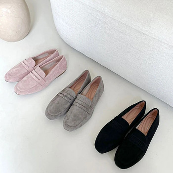 Faux Suede Casual Loafers Μονά Γυναικεία παπούτσια 2023 Καλοκαιρινό φθινόπωρο slip on παπούτσια για κορίτσια Moccasin Mules Γυναικεία διαμερίσματα