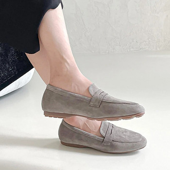 Ежедневни мокасини от изкуствен велур Единични обувки Дамски лятно-есенни модни обувки за 2023 г. Без приплъзване Момичета Мокасини Мулета Офис Дамски обувки