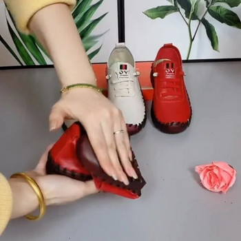 Γυναικεία ανοιξιάτικα vintage αναπνεύσιμα παπούτσια Πλατφόρμα Loafers Lace Up Δερμάτινο κούφιο slip-on Νέα μόδα casual παπούτσι για μαμά Zapatos Mujer