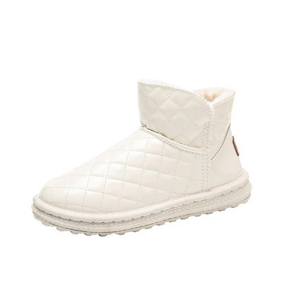 Επώνυμα γυναικεία παπούτσια Χειμερινές μπότες με γούνα Αυστραλιανή μπότες-Γυναικείες μπότες με στρογγυλά δάχτυλα με επίπεδη φτέρνα βελούδινη γυναικεία μόδα Med Lolita 2023 Snow