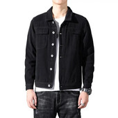 Τζιν μπουφάν ανδρικό τζιν παλτό βαμβακερό γυριστό γιακά μακρυμάνικο μεγάλο μέγεθος μόδα κουμπιά Ρούχα Bomber Cowboy Μάρκα