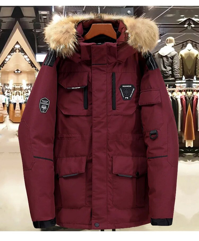 Meeste talvepikk sulejope Kapuutsiga karusnahast kraega sulejope Kvaliteetsed meeste tuulekindlad õues soojad vabaaja talvejoped