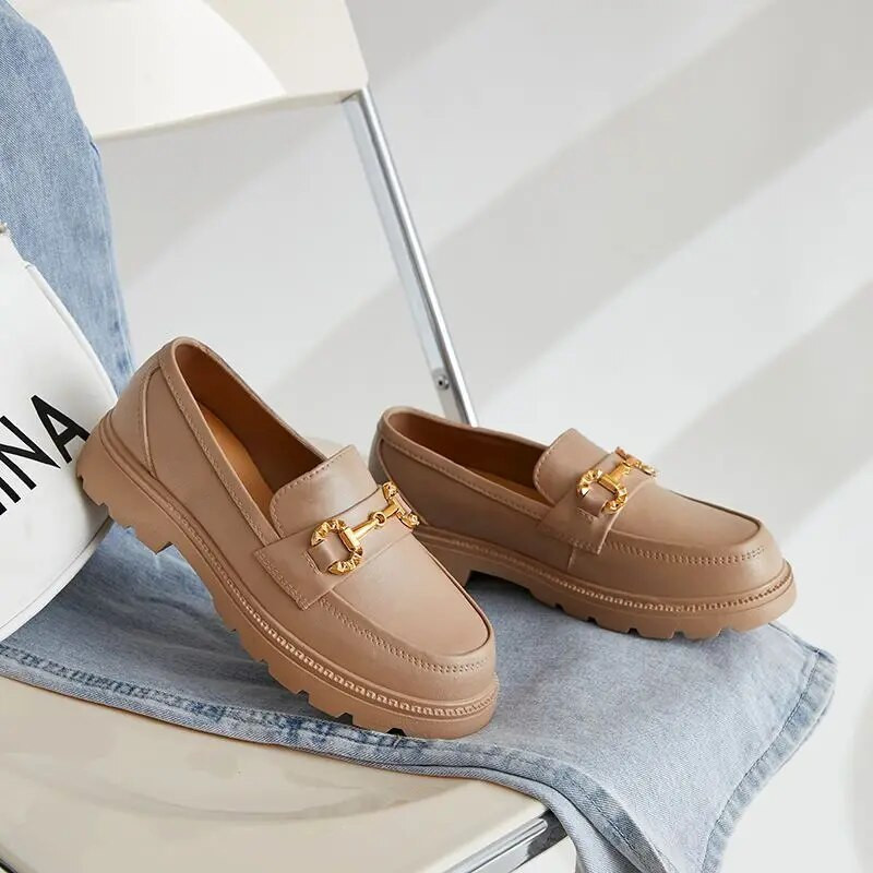 2023 m. pavasario mados moteriški batai, atsparūs dėvėjimuisi mokiniams, neslystantys sustorėję plokščiapadžiai batai