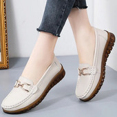 Uued mood naiste kerged hingavad ümmargused varvastega metallist madalad lameda põhjaga vabaajajalatsid, suur suurus 35-43