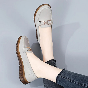 Νέα μόδα Γυναικεία ελαφριά αναπνεύσιμα στρογγυλά δάχτυλα μεταλλικά παπούτσια για υπαίθριο επίπεδο με χαμηλό πάτο, casual Plus μέγεθος 35-43
