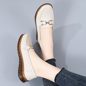 Νέα μόδα Γυναικεία ελαφριά αναπνεύσιμα στρογγυλά δάχτυλα μεταλλικά παπούτσια για υπαίθριο επίπεδο με χαμηλό πάτο, casual Plus μέγεθος 35-43