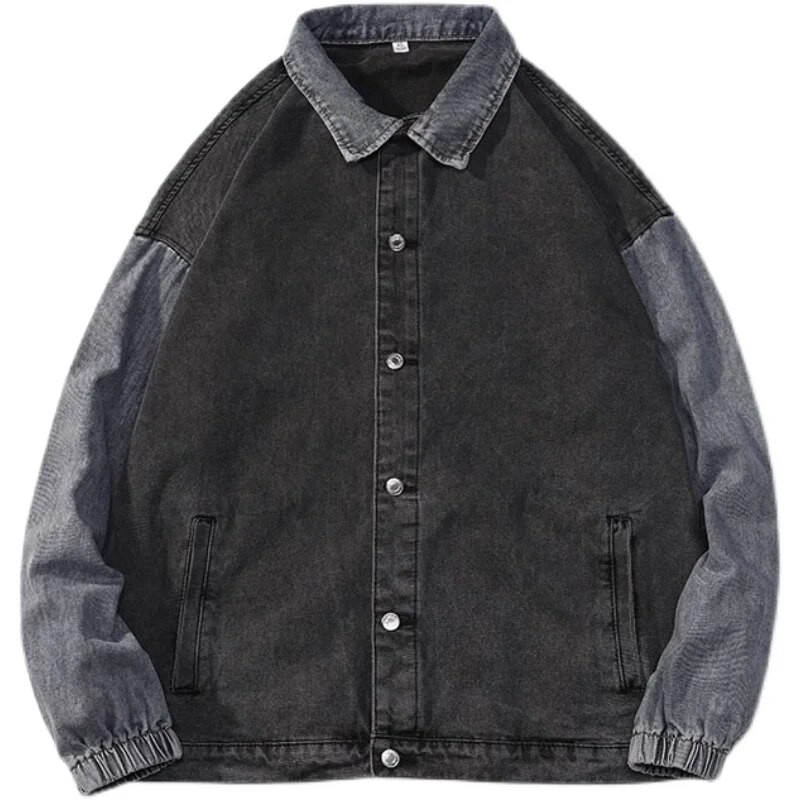 Noormeeste üliõpilaste vintage mood Demini särkmantel avara pikkade varrukatega välirõivad