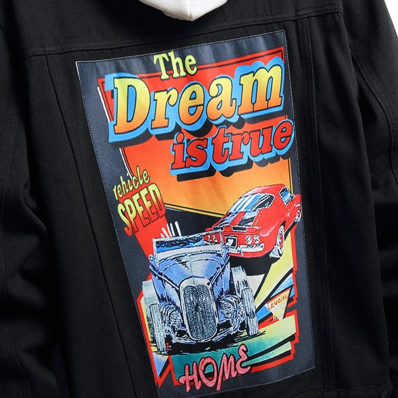 Moodne kena denmijope meestele 2021. aasta sügistalvine must õhuke pikkade varrukatega kardiganmantel High Street Jean-jope