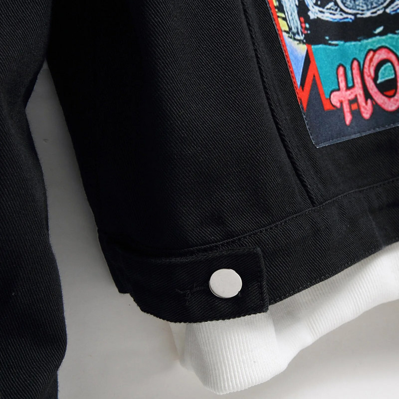 Moodne kena denmijope meestele 2021. aasta sügistalvine must õhuke pikkade varrukatega kardiganmantel High Street Jean-jope