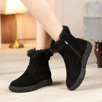 Γυναικεία παπούτσια μόδας 2023 Κοντές βελούδινες γυναικείες μπότες Hot sale Side Zipp καθημερινές μπότες Γυναικείες μπότες με νέα στρογγυλά δάχτυλα Keep ζεστό