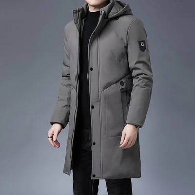 Luksusa Zīmols Winter Thicken Parkas Vīriešu Dizaineru Topi Jakas Rāvējslēdzējs Cieti Slim Mēteļi Vīriešu Apģērbi Silti Virsdrēbes