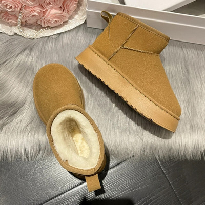 Moodsad karusnahast integreeritud lumesaapad 2024 talve minisaapad soojad libisemisvastased paksu tallaga lühikesed saapad naiste Chelsea saapad