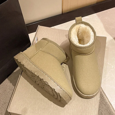 Moodsad karusnahast integreeritud lumesaapad 2024 talve minisaapad soojad libisemisvastased paksu tallaga lühikesed saapad naiste Chelsea saapad