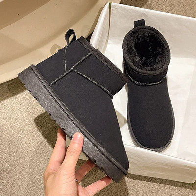 Moodsad karusnahast integreeritud lumesaapad 2024 talve minisaapad soojad libisemisvastased paksu tallaga lühikesed saapad naiste Chelsea saapad