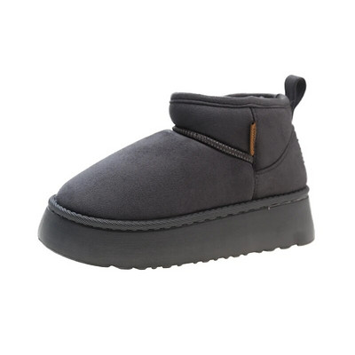 2024 m. Nauji žieminiai sniego batai moterims, šilti vilnoniai batai, kasdieniniai batai su storu padu, seklios burnos, užsegami moteriški „Chelsea“ batai