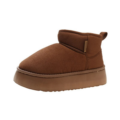 2024 m. Nauji žieminiai sniego batai moterims, šilti vilnoniai batai, kasdieniniai batai su storu padu, seklios burnos, užsegami moteriški „Chelsea“ batai