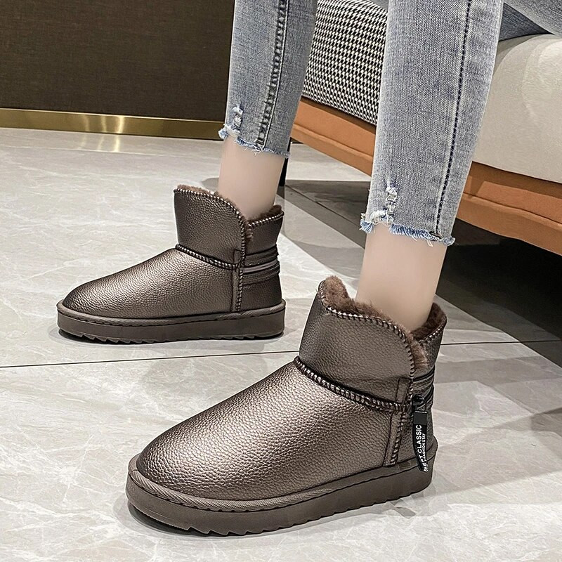 Χειμερινές μοντέρνες unisex μπότες χιονιού για άντρες, υπαίθριες μπότες casual, ζεστές συν βελούδινες, αδιάβροχες και αντιολισθητικές γυναικείες μπότες