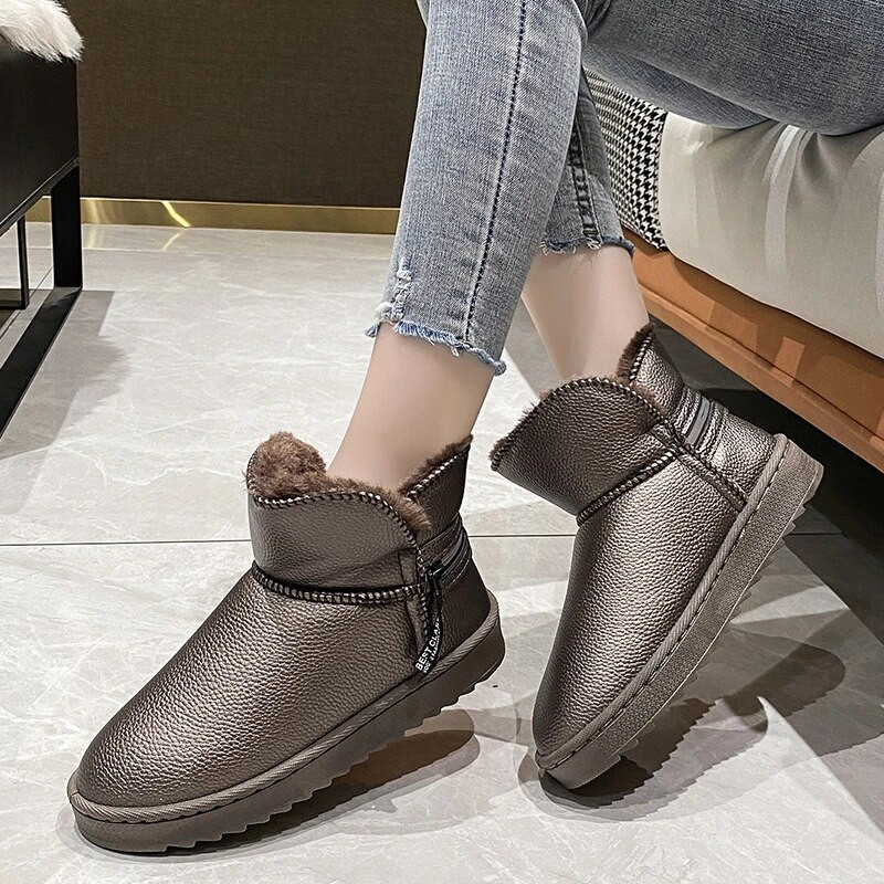 Χειμερινές μοντέρνες unisex μπότες χιονιού για άντρες, υπαίθριες μπότες casual, ζεστές συν βελούδινες, αδιάβροχες και αντιολισθητικές γυναικείες μπότες