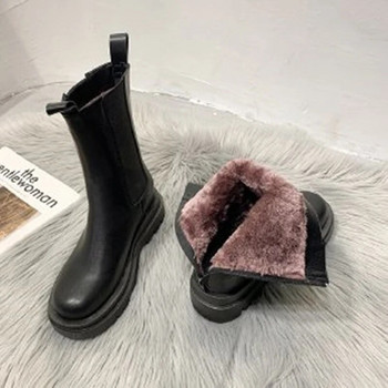 Дамски ботуши на платформа Дамски обувки Зимни дизайнерски ботуши Челси Къси ботуши Топли обувки Модни дамски ботуши 1