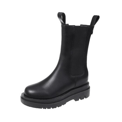 Naiste platvormiga poolsaapad Naiste kingad Talvised Disainer Chelsea saapad Lühikesed saapad Soojad jalanõud Naiste moed korstnasaapad 1