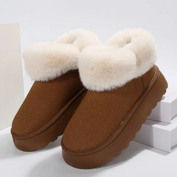 2024 Нови модни напълно анти-ски обувки за жени Мини вълнени къси ботуши Топли и удебелени дамски ботуши Челси Зимни ботуши